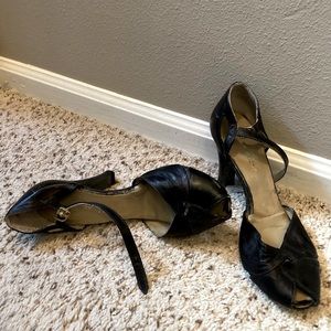 Jacques Levin Black Ballroom Dance Shoes - Size 7